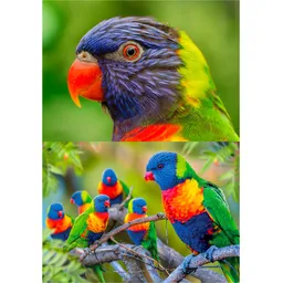 CARD - 3D - Lorikeets