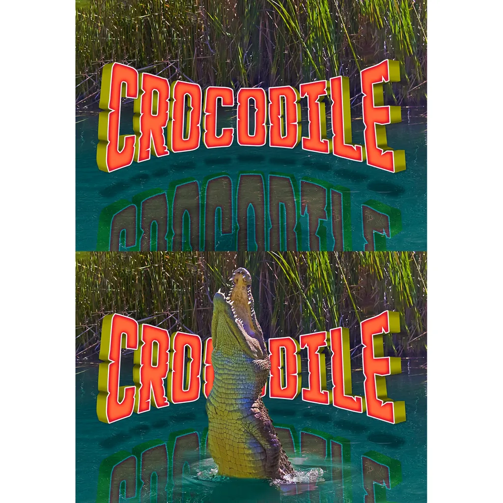 CARD -  3D - Croc Jumping