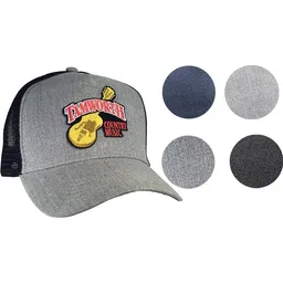 Heathered Mesh Truckers Cap - Embroidered Patch