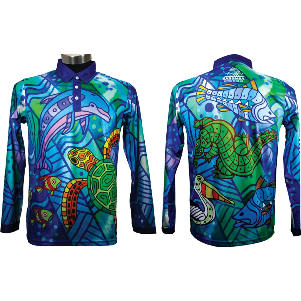 Mens Sublimation Polo Shirts - Long Sleeve