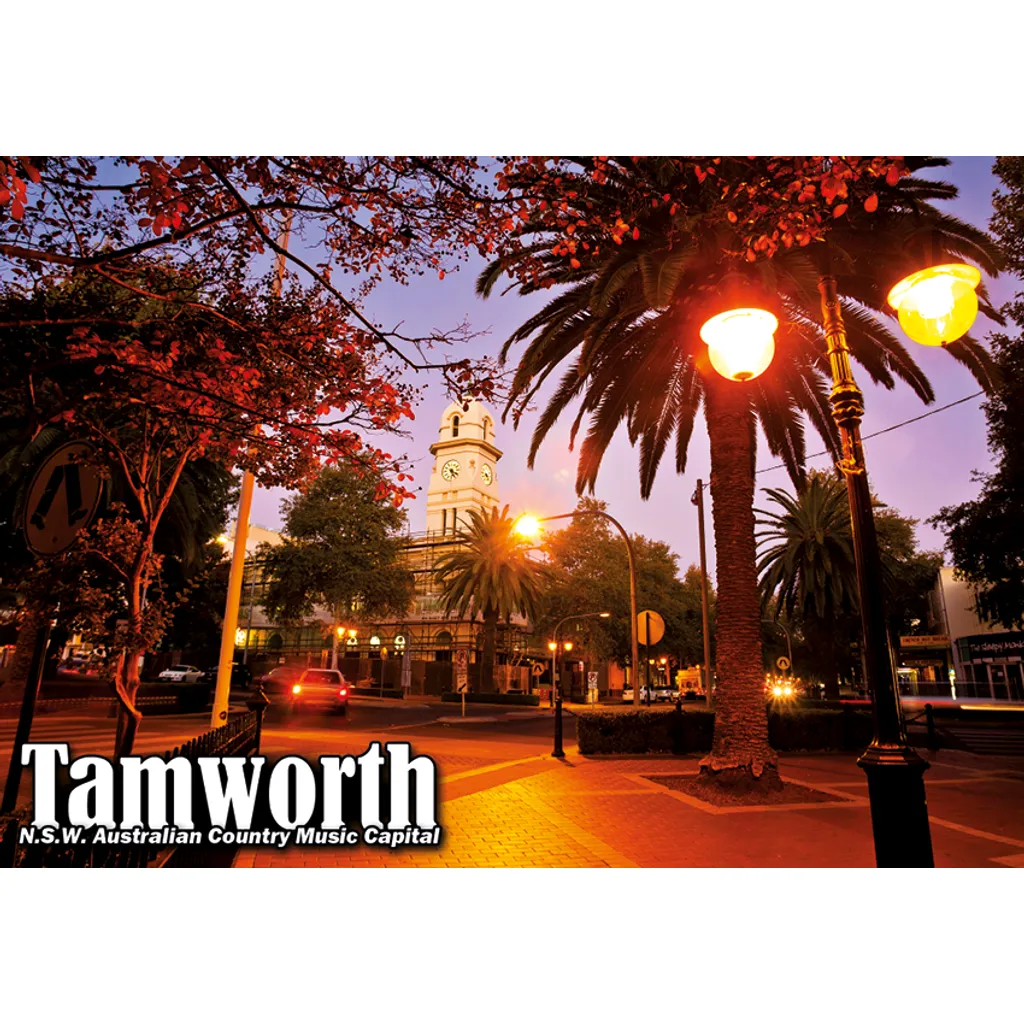 Peel Street Tamworth CBD at twilight