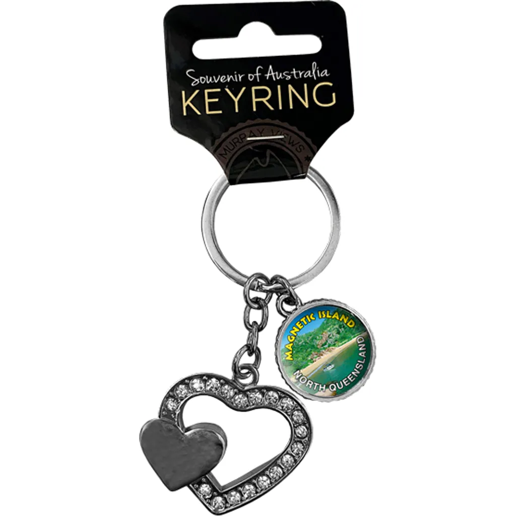 Heart Diamante Keyring