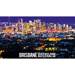 City at dusk from Mount Coot-tha