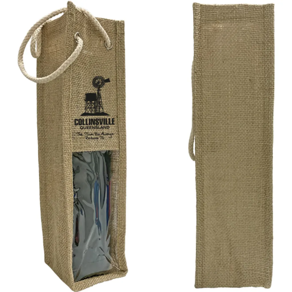 Hessian Bottle Bag