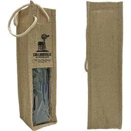 Hessian Bottle Bag