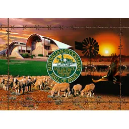 CARD - Lenticular - Cattle Windmill Sheep ASHOF Longreach